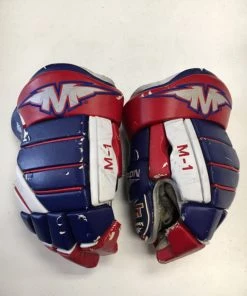 ELEVATESPORTING Mission M-1 Blue/Red/White Size 14" Used Hockey Gloves