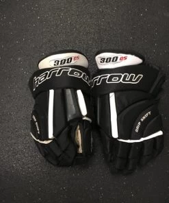 ELEVATESPORTING Used Harrow 300 GS Black/White Sr Size 14.5 Hockey Gloves