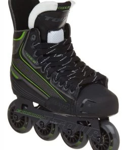 ELEVATESPORTING Tour Code 9 Black/Green New Jr. Roller Hockey Skates
