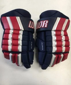 ELEVATESPORTING Used Warrior Alpha FR Pro Red/White/Blue Sr Size 14
