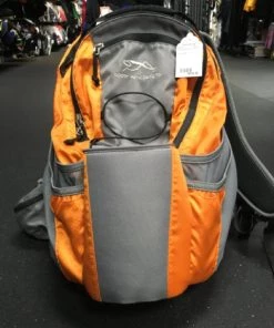 ELEVATESPORTING Upper Park Grey/Orange Used Disc Golf Backpack Disc Golf Bags & Carts