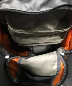 ELEVATESPORTING Upper Park Grey/Orange Used Disc Golf Backpack Disc Golf Bags & Carts