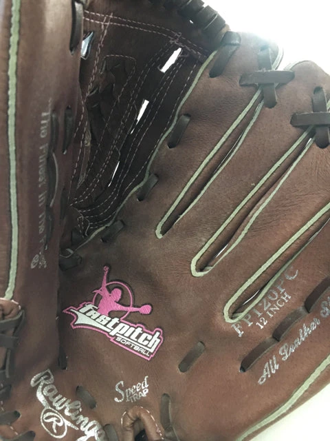 ELEVATESPORTING Rawlings FP120PC Size 12" RHT Used Fastpitch Softball Glove Baseball / Softball Gloves 5 ELEVATESPORTING Rawlings FP120PC Size 12" RHT Used Fastpitch Softball Glove Baseball / Softball Gloves