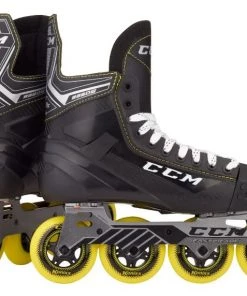 ELEVATESPORTING CCM Super Tacks 9350R Black/Yellow Sr. Size 10 New Roller Hockey Skates Inline Skates